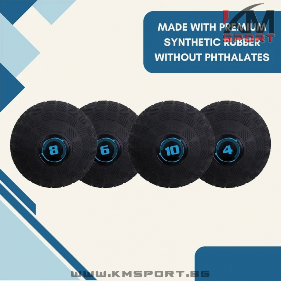 Топка За Удряне 3 - 10 Кг SLAM BALL BLACK - Image 6
