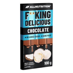 Allnutrition F**King Delicious Chocolate - Milky Chocolate with Coconut - Диетичен Шоколад, Разфасовка 100g