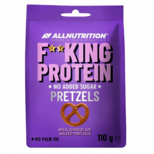 AllNutrition Protein Pretzels - Milk Chocolate Salted - Протеинови Претцел, Разфасовка 110g