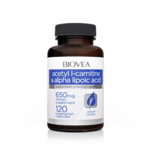 Biovea Acetyl L-Carnitine + Alpha Lipoic Acid 650mg - Ацетил Л-Карнитин + Алфа Липоева Киселина, Разфасовка 120 vcaps