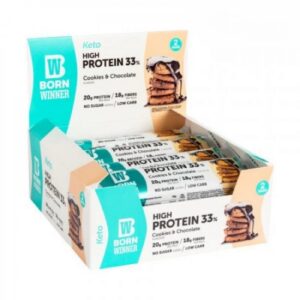 BORN WINNER Keto High Protein bar 33% Cookies & Chocolate 12x60 гр