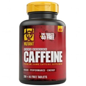 MUTANT - CAFFEINE Premium 200mg / 200tabs. + 40 FREE tabs