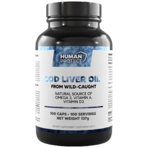 Human Protect - Cod Liver Oil 1000 mg (100 дози) / 100 капсули