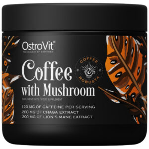 OstroVit - Coffee with Mushroom | Natural Robusta with Chaga, Lion's Mane, Caffeine & L-Theanine / 150 грама, 21 дози