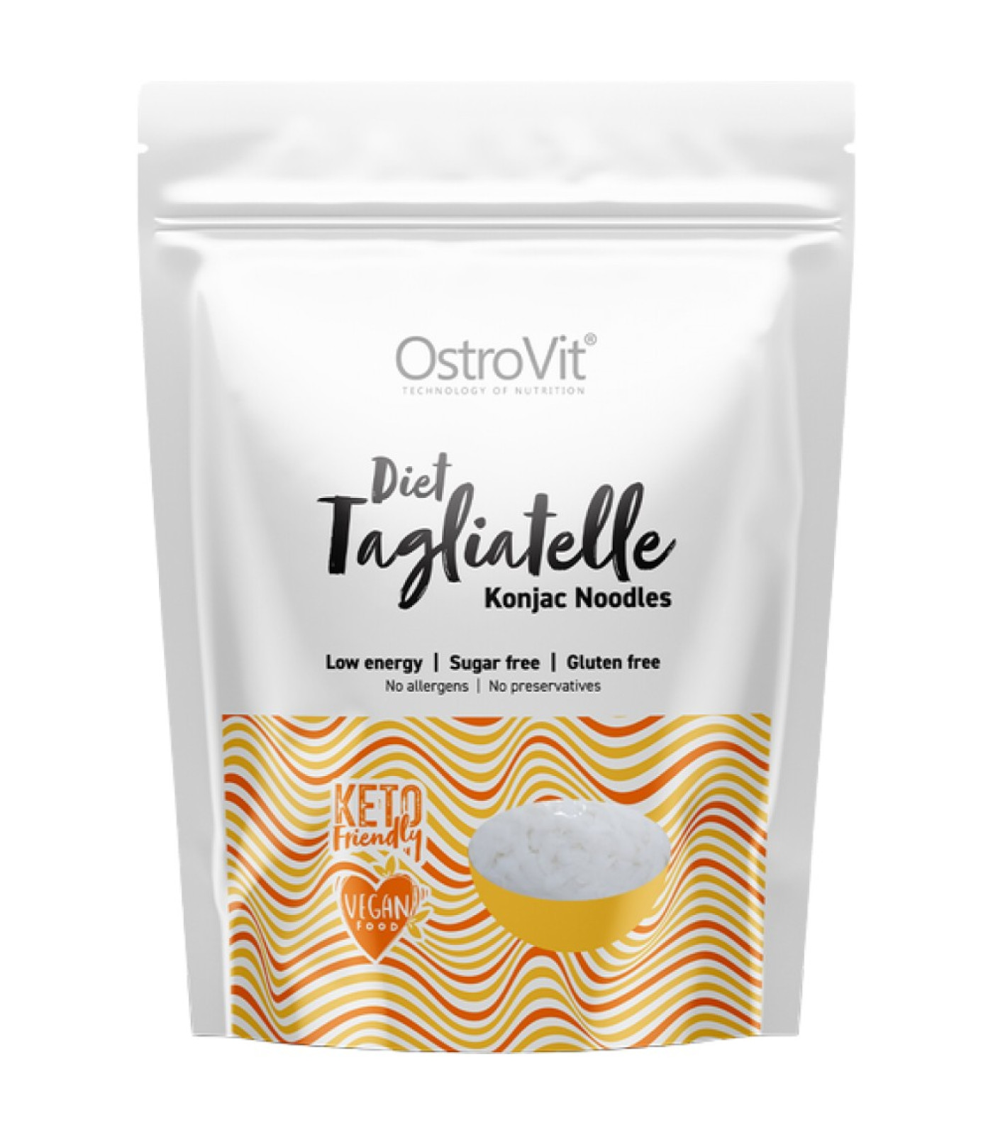 OstroVit - Diet Tagliatelle | Keto-Friendly Low-Calorie Konjac Noodles / 400 грама