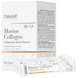 OstroVit - Marine Collagen & Hyaluronic Acid Powder | with Vitamin C / 5 грама, 30 дози / 30 x 5 грама