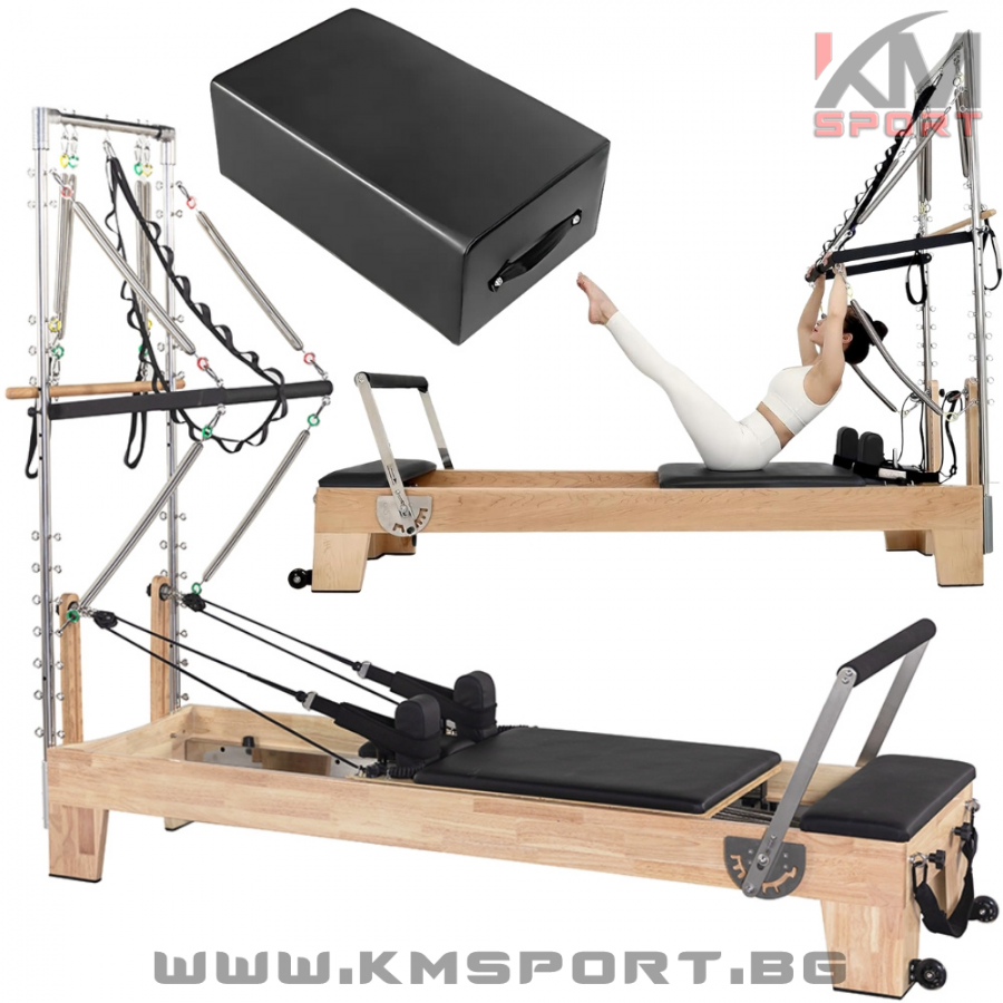 Реформър пилатес легло с кула KMSPORT - Image 2