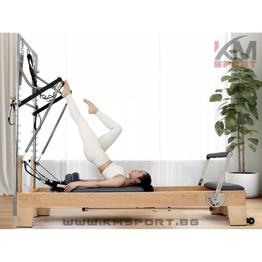 Реформър пилатес легло с кула KMSPORT - Image 4