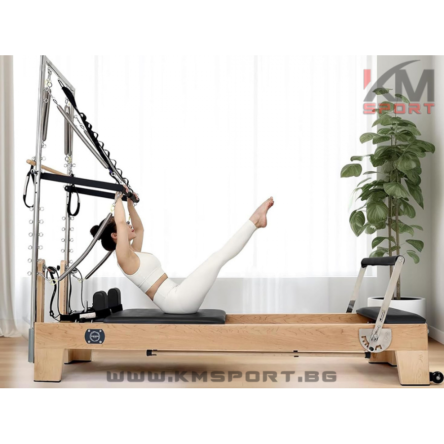 Реформър пилатес легло с кула KMSPORT - Image 3