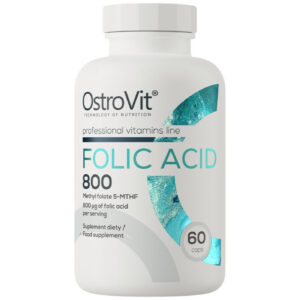 OstroVit - Folic Acid 800 mg | Methyl Folate 5-MTHF / 60 капсули, 60 дози