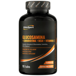 EthicSport - Glucosamina + Chondroitina + MSM + Vitamina C (90 дози) / 90 Таблетки
