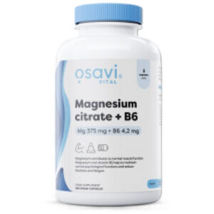 Osavi - Magnesium Citrate 375 mg + B6 | P-5-P (60 дози) / 180 капсули