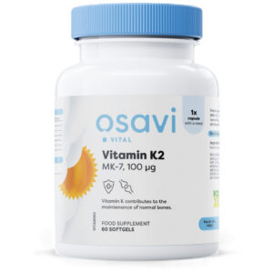 Osavi - Vitamin K2 MK-7 100 mcg / 60 Гел капсули, 60 дози