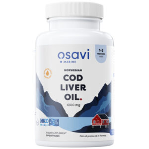 Osavi - Norwegian Cod Liver Oil 1000 mg | Lemon Flavored / 90 Гел капсули, 90 дози