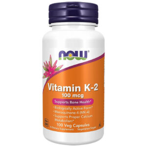 NOW Foods - Vitamin K-2 100 mcg (100 дози) / 100 капсули