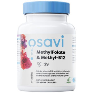 Osavi - MethylFolate & Methyl-B12 | with Quatrefolic® / 120 капсули, 120 дози