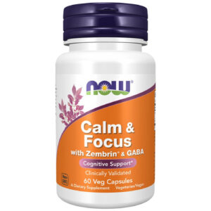 NOW Foods - Calm & Focus with Zembrin® & GABA (60 дози) / 60 капсули
