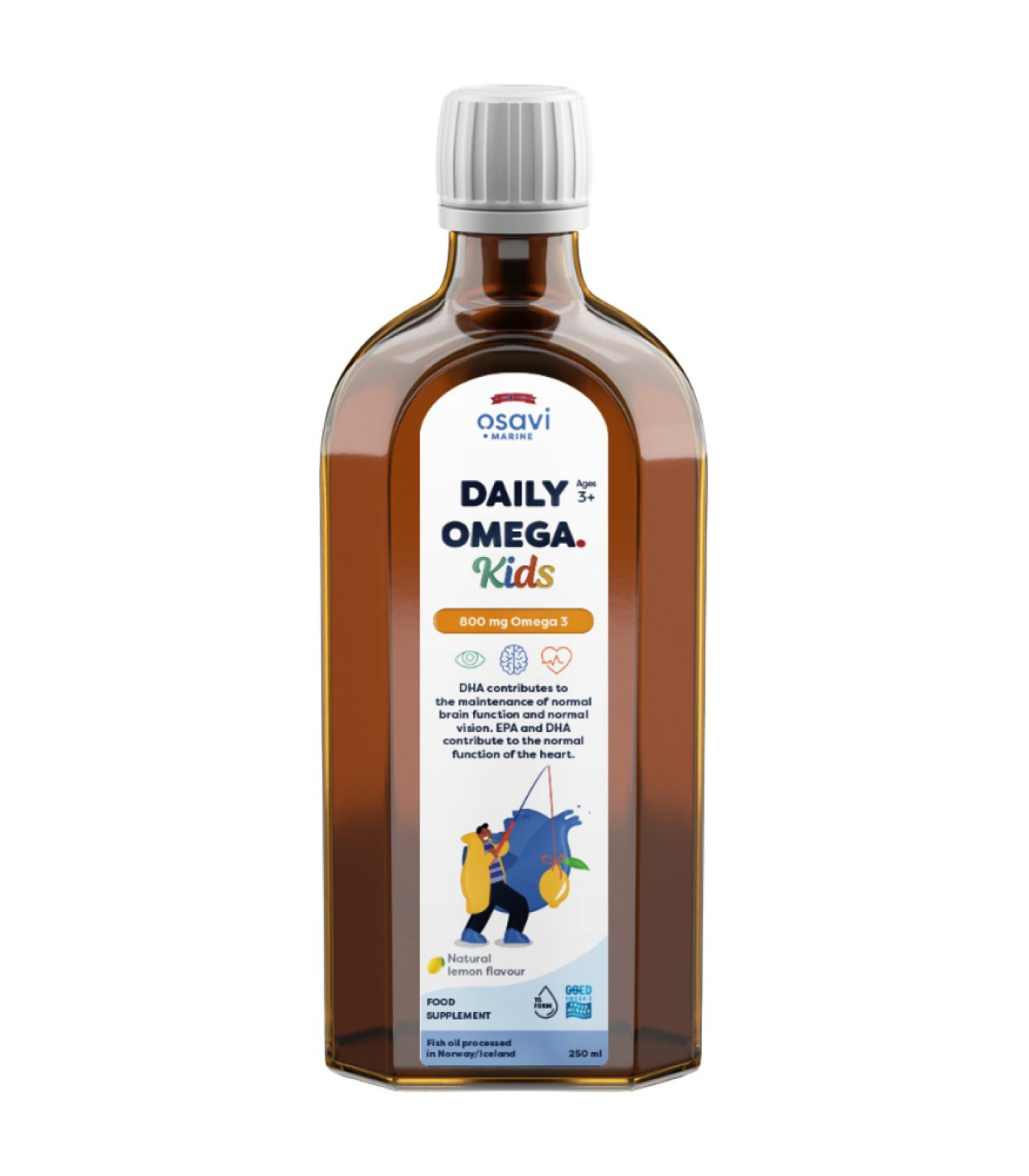 Osavi - Daily Omega Kids Liquid | Nаtural Lemon Flavored / 250 мл, 100 дози
