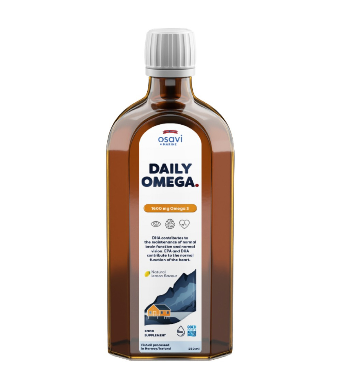 Osavi - Daily Omega Liquid | Natural Lemon Flavored / 250 мл, 50 дози