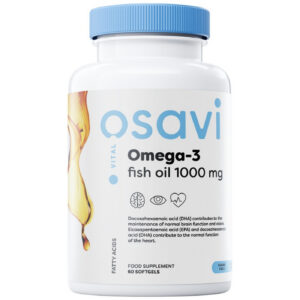 Osavi - Omega 3 Fish Oil 1000 mg / Lemon Flavor / 60 Гел капсули, 30 дози