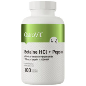 OstroVit - Betaine HCl + Pepsin / 100 капсули, 100 дози