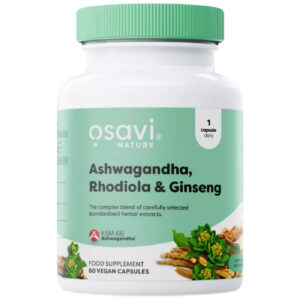 Osavi - Ashwagandha + Rhodiola & Ginseng / 60 капсули, 60 дози