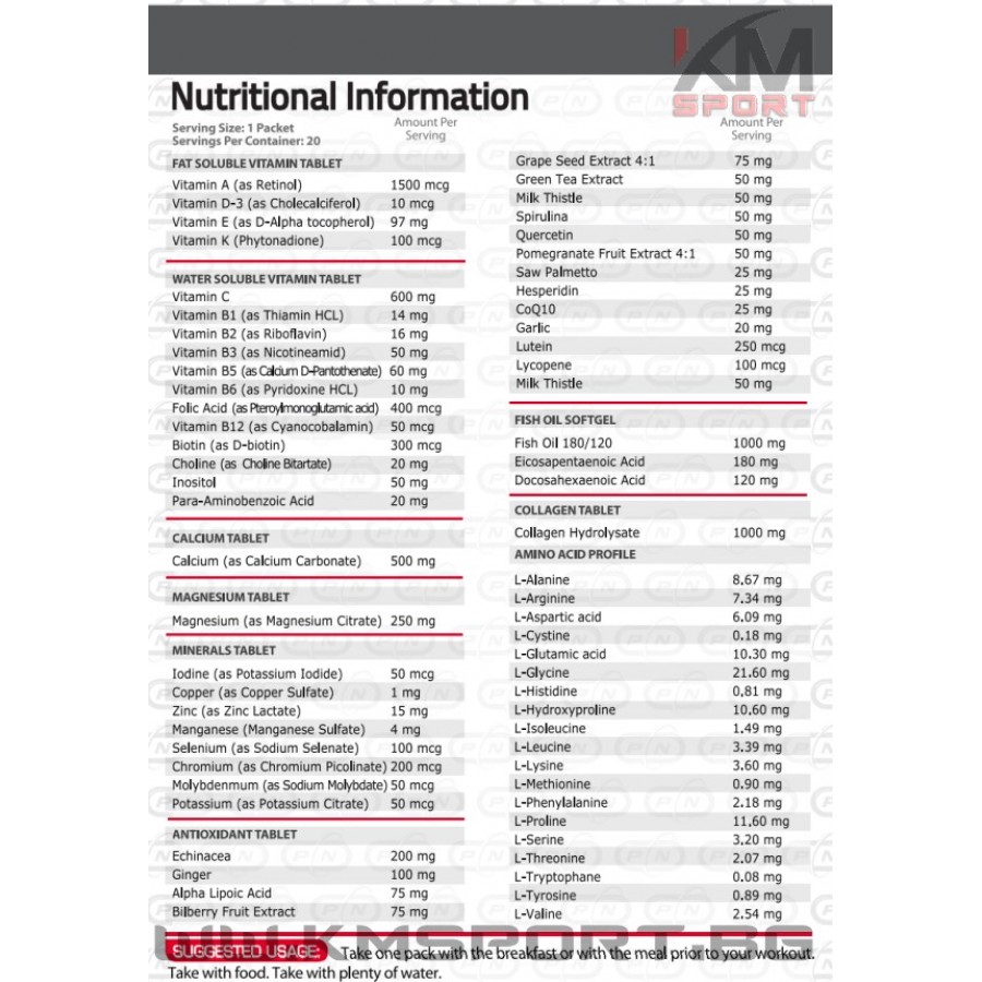 PURE NUTRITION - POWER PAK - 20/40/60 ПАКЕТА - Image 3