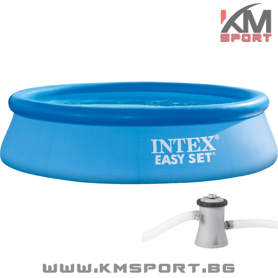 Басейн с надуваем ринг 305 /76см INTEX с филтърна помпа! - Image 3