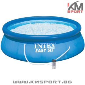 Басейн с надуваем ринг 244 /61см INTEX с филтърна помпа!