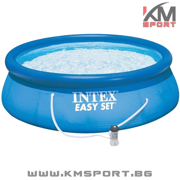 Басейн с надуваем ринг 244 /61см INTEX с филтърна помпа!