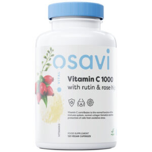 Osavi - Vitamin C 1000 | with Rutin & Rose Hip / 120 капсули, 60 дози